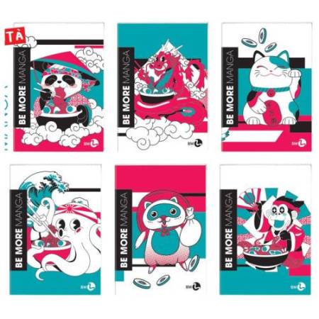 Maxiquaderno Be More Manga - A4 - 5mm - alta fogliazione - 48+2 fogli - 100 gr - BM