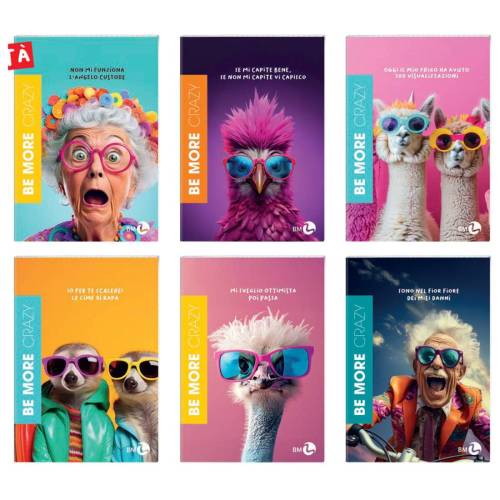 Maxiquaderno Be More Crazy - A4 - 1...