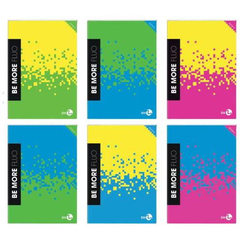 Maxiquaderno Be More Fluo - A4 - rigo...