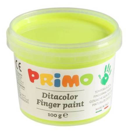 Ditacolor colori a dita - 100ml  - c/pennello - valigetta 6 colori fluo - Primo