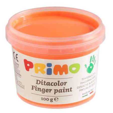 Ditacolor colori a dita - 100ml  - c/pennello - valigetta 6 colori fluo - Primo