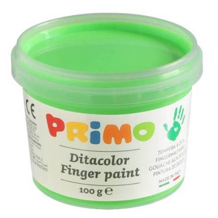 Ditacolor colori a dita - 100ml  - c/pennello - valigetta 6 colori fluo - Primo