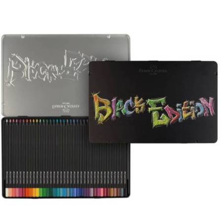Matite colorate triangolare Black Edition - colori assortiti - Faber-Castell - conf.36 pezzi