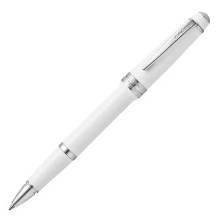 Penna roller Bailey Light - punta F - fusto bianco/cromo - Cross