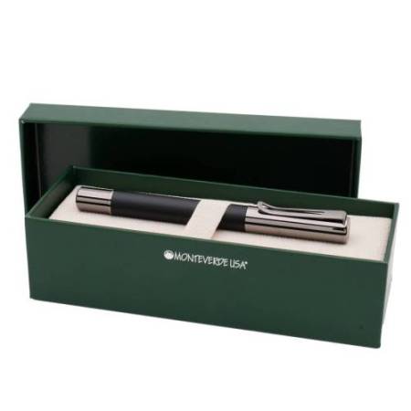 Penna roller Ritma - punta M - fusto nero - Monteverde