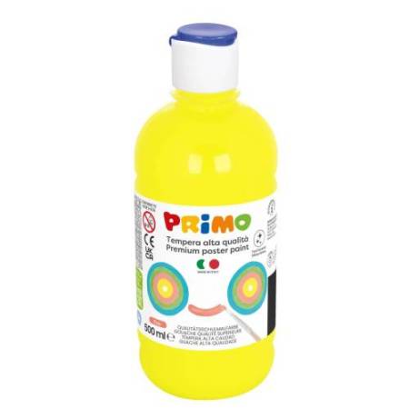 Tempera brillante perlata - 500ml - colori fluo assortiti - Primo - box 6 colori