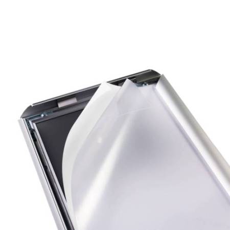 Espositore con cornice a scatto - alluminio - da pavimento - A4 - Durable