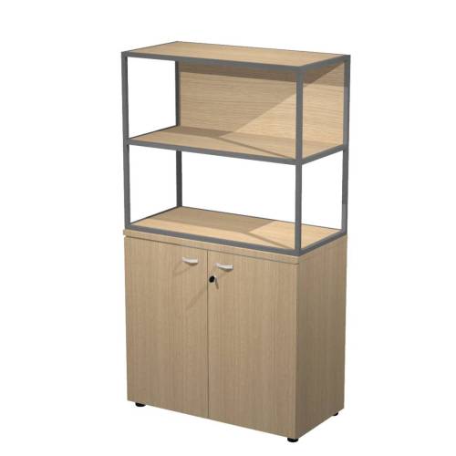 Libreria media metal + armadio basso...