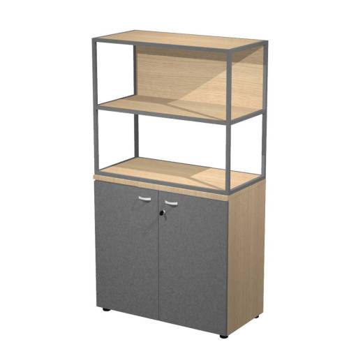 Libreria media metal + armadio basso...