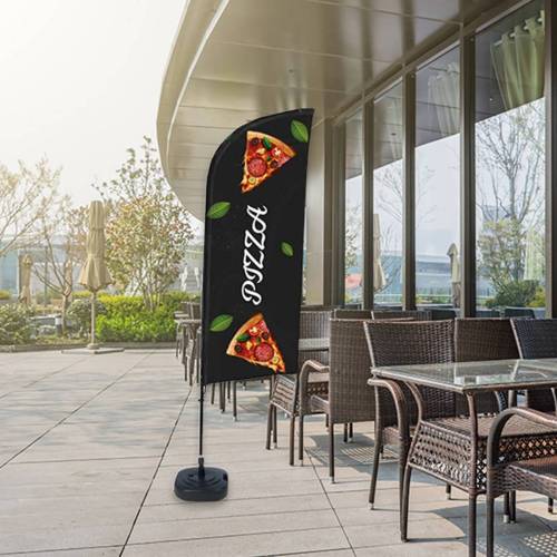 Bandiera a vela PIZZA - con base...