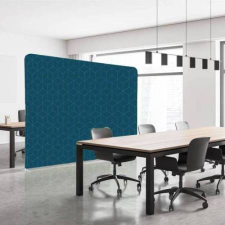 Divisorio in tessuto Wall Decor - 200 x H 150 cm - blu/rombi azzurri - Studio T