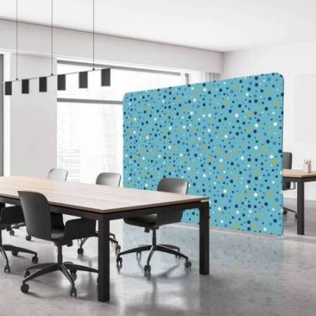 Divisorio in tessuto Wall Decor - 200 x H 150 cm - azzurro/bolle - Studio T