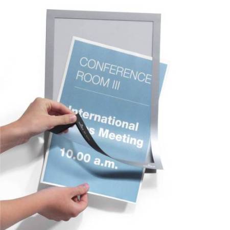 Cornice espositiva Duraframe - A4 - 21 x 29,7 cm - silver - Durable - conf. 10 pezzi