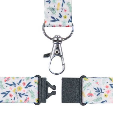 Cordoncino per portabadge - in Rpet - fantasia floreale - 440 x 20 mm - Avery - Conf. 10 pezzi