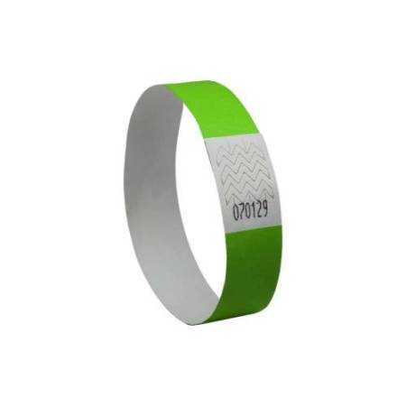 Braccialetti identificativi - in Tyvek - verde fluo - 265 x 19 mm - 50 fogli - 10 et/fg - Avery - Conf. 500 pezzi