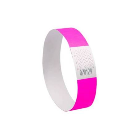 Braccialetti identificativi - in Tyvek - rosa fluo - 265 x 19 mm - 50 fogli - 10 et/fg - Avery - Conf. 500 pezzi