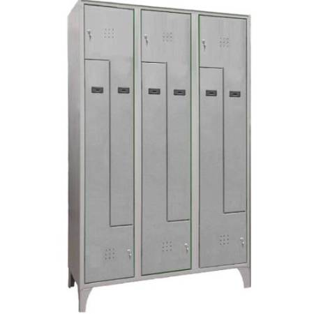 Armadio spogliatoio in metallo salvaspazio - a 6 ante a L - 120 x 50 x 195 cm - grigio - Fasma