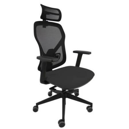 Seduta operativa Fiamma FLAPG - con braccioli regolabili e poggiatesta - nero - Unisit