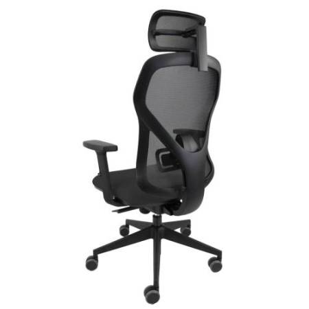 Seduta operativa Fiamma FLAPG - con braccioli regolabili e poggiatesta - nero - Unisit