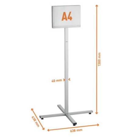 Espositore Info Stand Outdoor - da pavimento - A4 - Durable