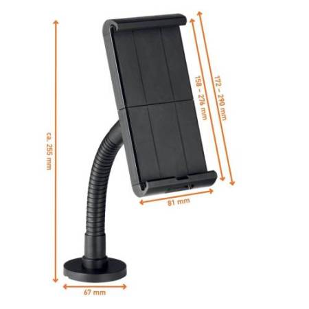 Supporto da tavolo o parete per tablet - TOUGH WALL/TABLE - da 7" a 13" - ruotabile di 360° - Durable