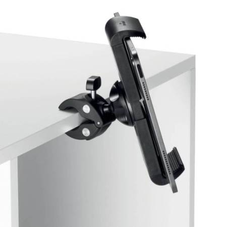Supporto per tablet con morsetto tubolare - TOUGH CLAMP XL - da 7" a 13" con cover - ruotabile di 360° - Durable