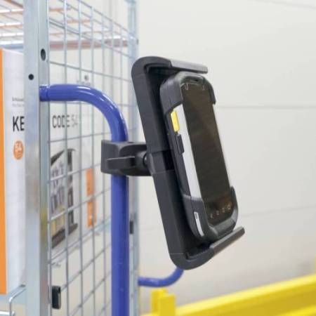 Supporto per tablet con morsetto tubolare - TOUGH CLAMP XL - da 7" a 13" con cover - ruotabile di 360° - Durable