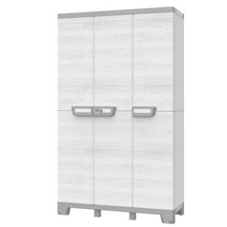 Armadio CAB102A sequoia - 3 ante - 102 x 39 x 172 cm - plastica - grigio - Terry