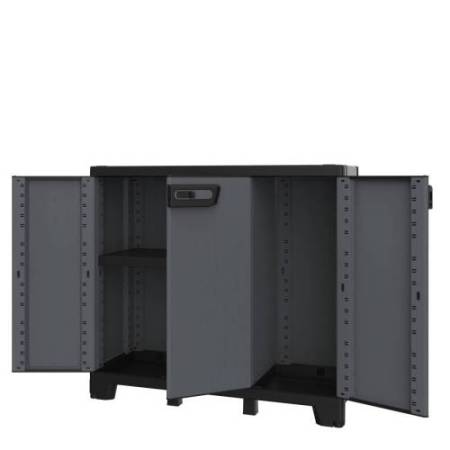 Armadio CAB102B ardesia - 3 ante - 102 x 39 x 93,5 cm - plastica - nero - Terry
