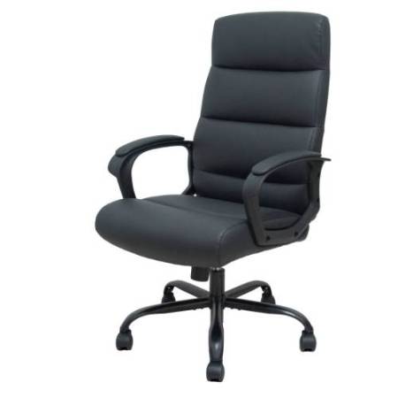 Poltrona direzionale Opti545 - con braccioli fissi e schenale alto - ecopelle - nero - Piqueras y Crespo