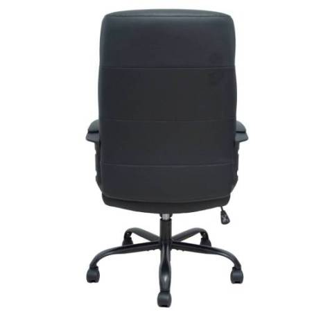 Poltrona direzionale Opti545 - con braccioli fissi e schenale alto - ecopelle - nero - Piqueras y Crespo