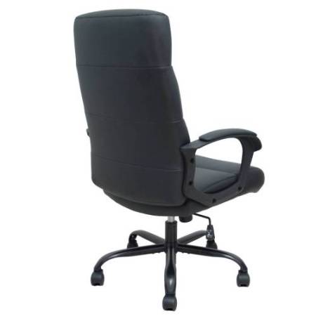 Poltrona direzionale Opti545 - con braccioli fissi e schenale alto - ecopelle - nero - Piqueras y Crespo