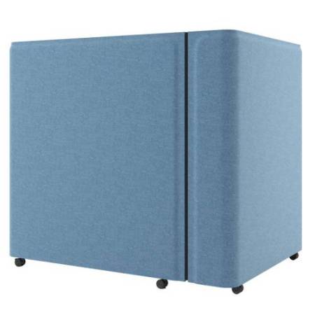 Ufficio compatto con ruote - scrivania ribaltabile - azzurro - Piqueras y Crespo