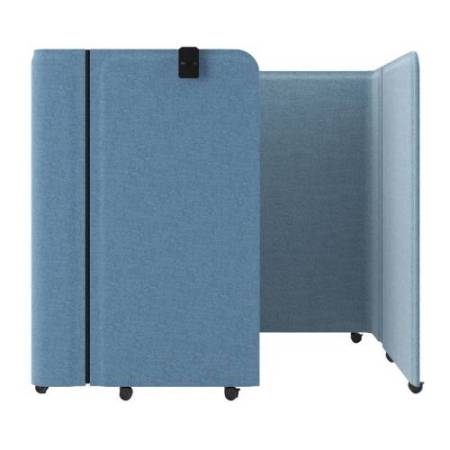 Ufficio compatto con ruote - scrivania ribaltabile - azzurro - Piqueras y Crespo
