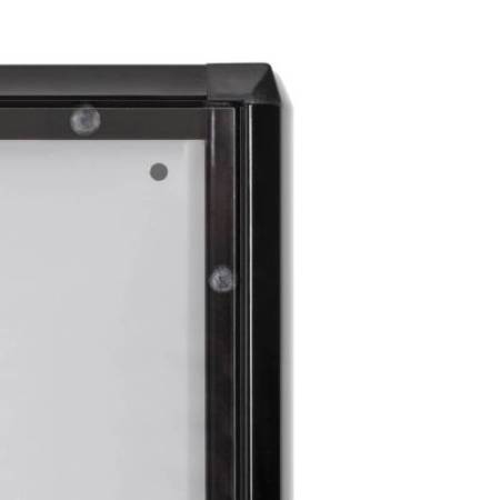 Bacheca per interni - con ante battenti -  12 fogli A4 - cornice nera - verticale - Showdown