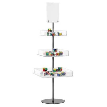 Espositore da terra a piramide - 50 x 50 x 156cm - Tecnostyl