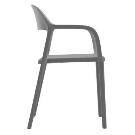 Seduta attesa Mina - con braccioli fissi - grigio - Unisit