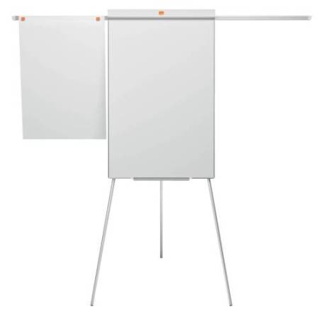 Lavagna portablocco Classic con cavalletto - 100 x 68,5 cm - bracci estensibili - bianco - Nobo