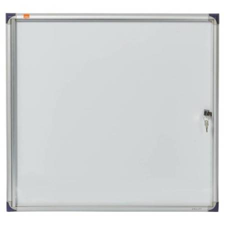 Bacheca per interni ultrapiatta - fondo in metallo magnetico bianco - 6 fogli A4 - orizzontale - Nobo