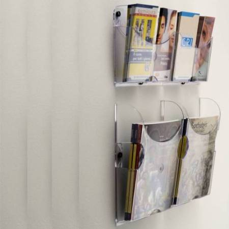 Portariviste da parete Ice - 2 tasche 1/3 A4 - Tecnostyl - set 2 pezzi