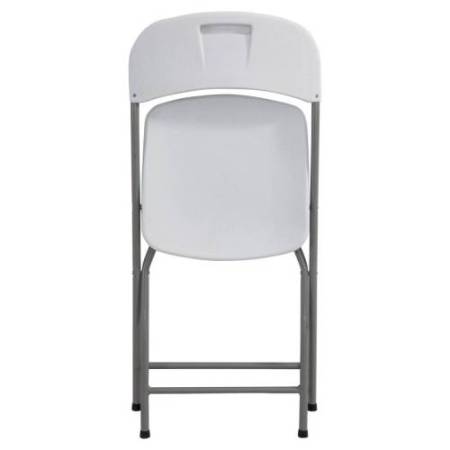 Sedia pieghevole - 43x43x83 cm - polietilene/acciaio verniciato - bianco - Serena Group