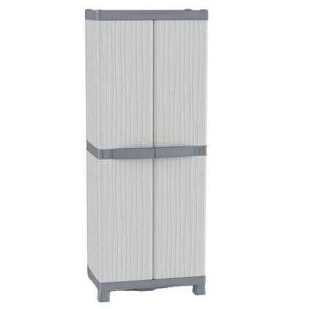 Armadio Domino Wave - Base 2700 UW - 2 ante - 70 x 43,8 x 181,8 cm - PPL - grigio - Terry