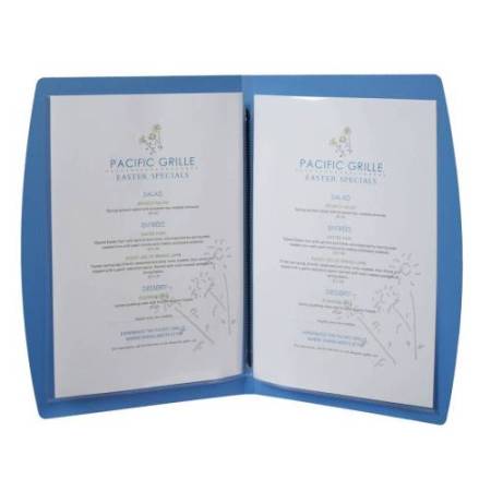 Portamenù Rio - 1 inserto doppio incluso - A4 - 24 x 34 cm - blu - Securit