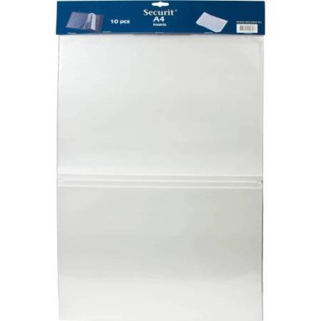 Inserto doppio per portamenù (Trendy, Design, Rio, Royal) - A4 - Securit - set 10 pezzi