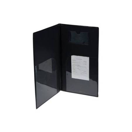 Portaconto Basic - 23,7 x 12,5 cm - PVC - nero - 4+2 buste fisse incluse - Securit