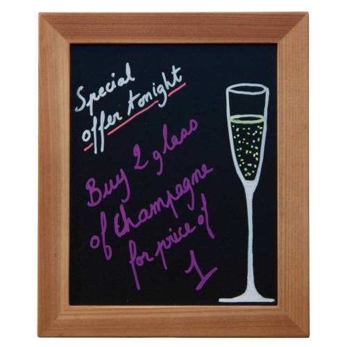 Lavagna Woody - teak - 20 x 24 cm -...