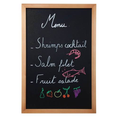 Lavagna Woody - teak - 40 x 60 cm -...