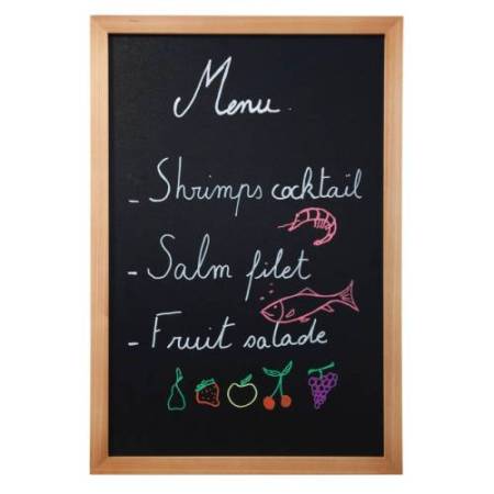 Lavagna Woody - teak - 40 x 60 cm - Securit