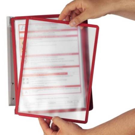 Leggio da parete Vario Wall 5 - 5 pannelli Sherpa inclusi - rosso - Durable