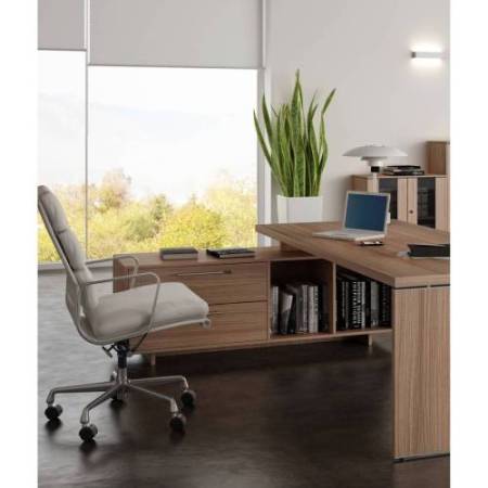 Coppia ante Prestige - per mobile basso - 80 x 77 cm - spessore 18 mm - vetro/melaminico - ciliegio arabis